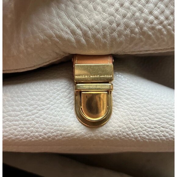 Marc by Marc Jacobs Classic Natasha Crossbody Bag White Cream Pebbled Leather - Picture 14 of 16